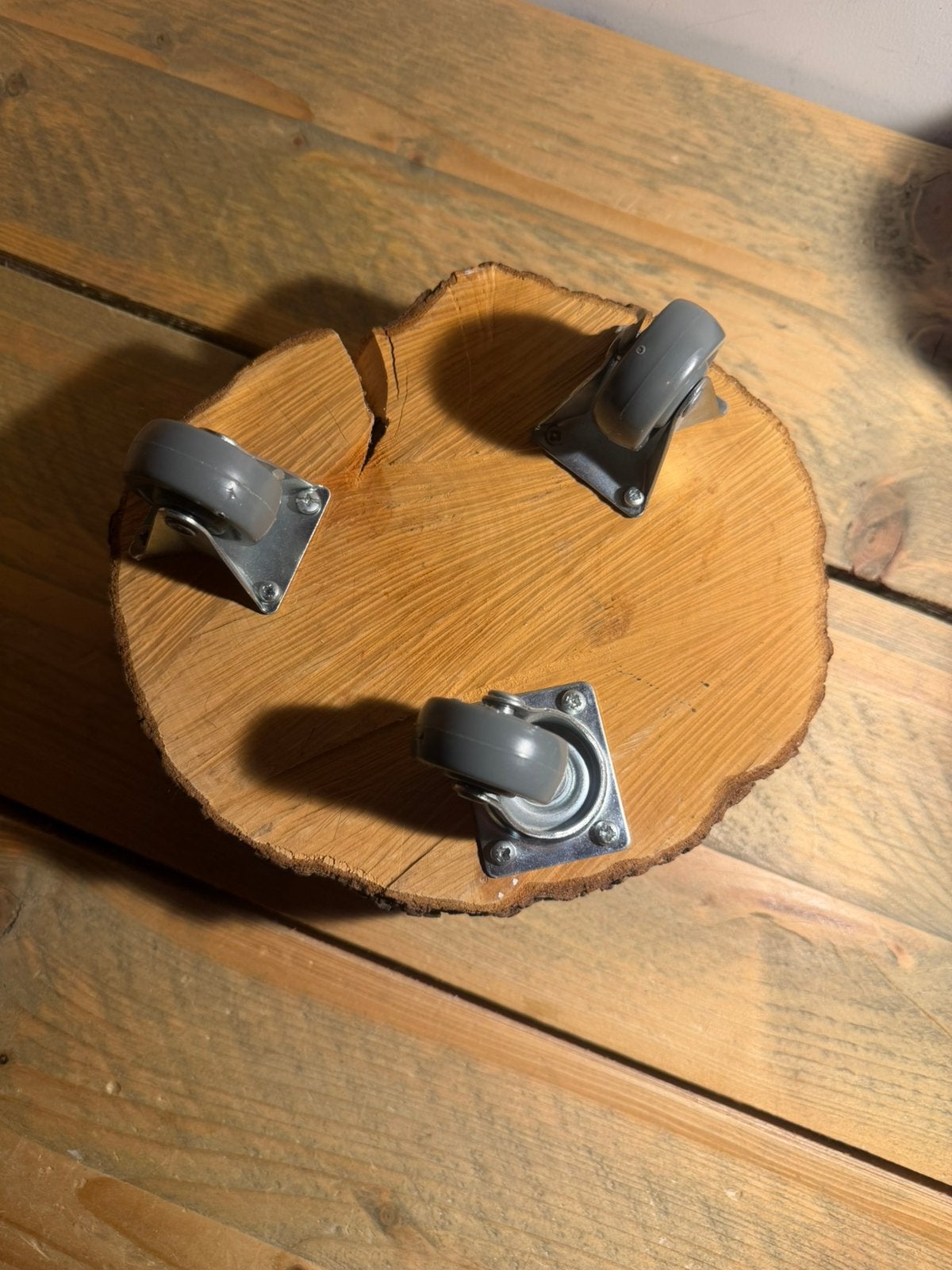 Boomstam met wieltjes woon decoratie boom hout stam, Ophalen of Verzenden, Zo goed als nieuw