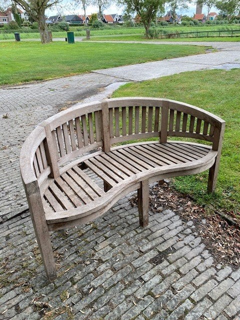houten tuinbank, Tuin en Terras, Ophalen, Gebruikt, Hout