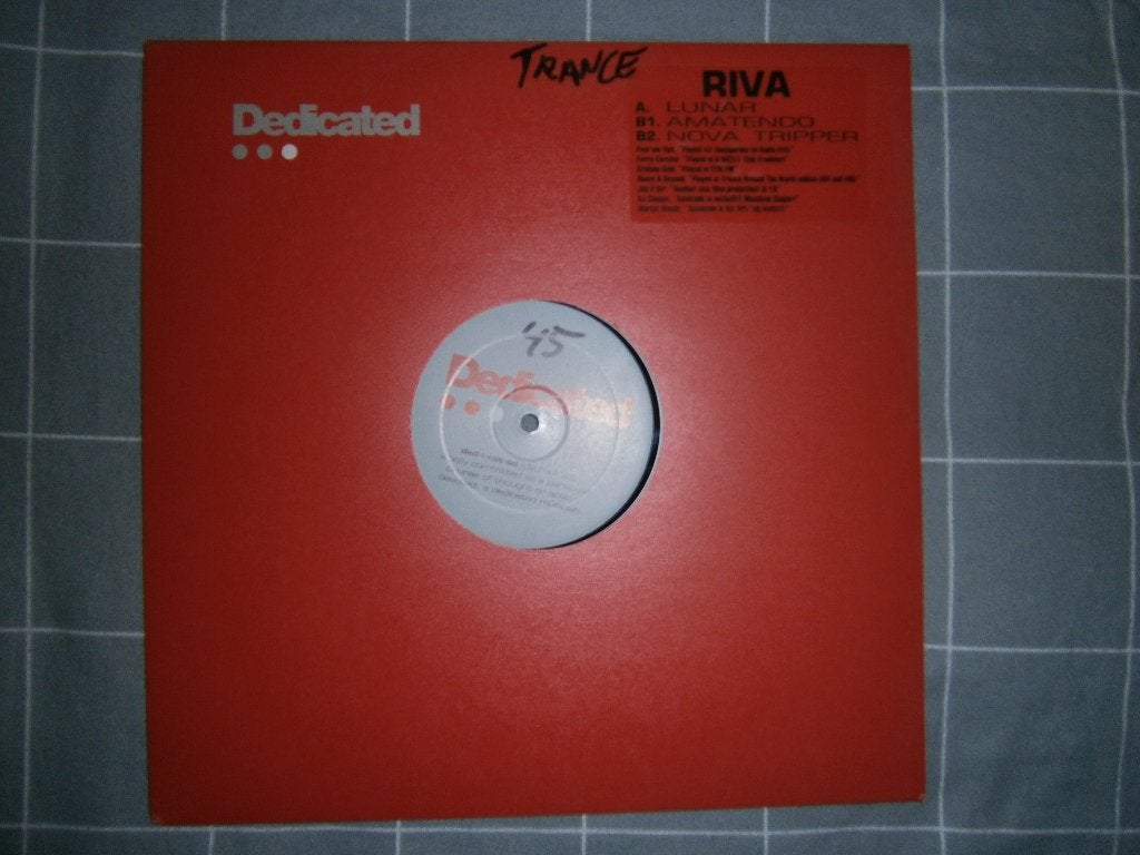 Riva - Lunar. 2006. Dedicated - DED022. Electro Tech Trance, Cd's en Dvd's, Vinyl | Dance en House, Ophalen, Trance, Zo goed als nieuw