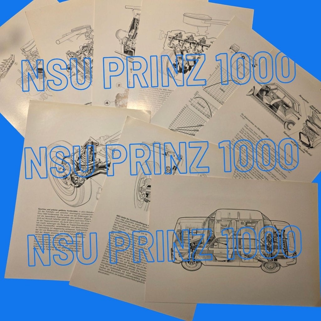 NSU Prinz 1000 - technische documentatie, Verzenden
