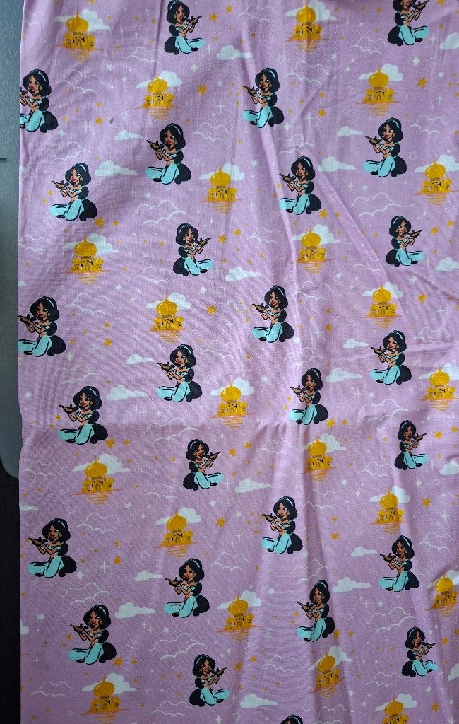 rest quiltstof: princess Jasmine ( Disney), Overige kleuren, Nieuw, Ophalen of Verzenden, 30 tot 120 cm