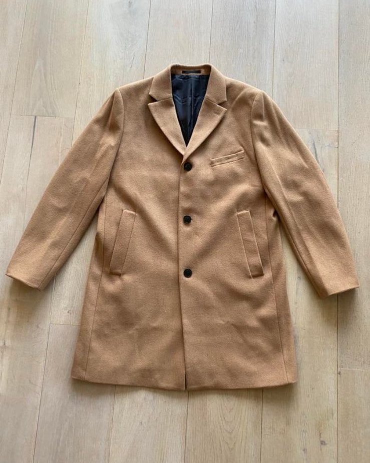 Jas wol xl 58, Ophalen of Verzenden, Zo goed als nieuw, Maat 56/58 (XL), Beige