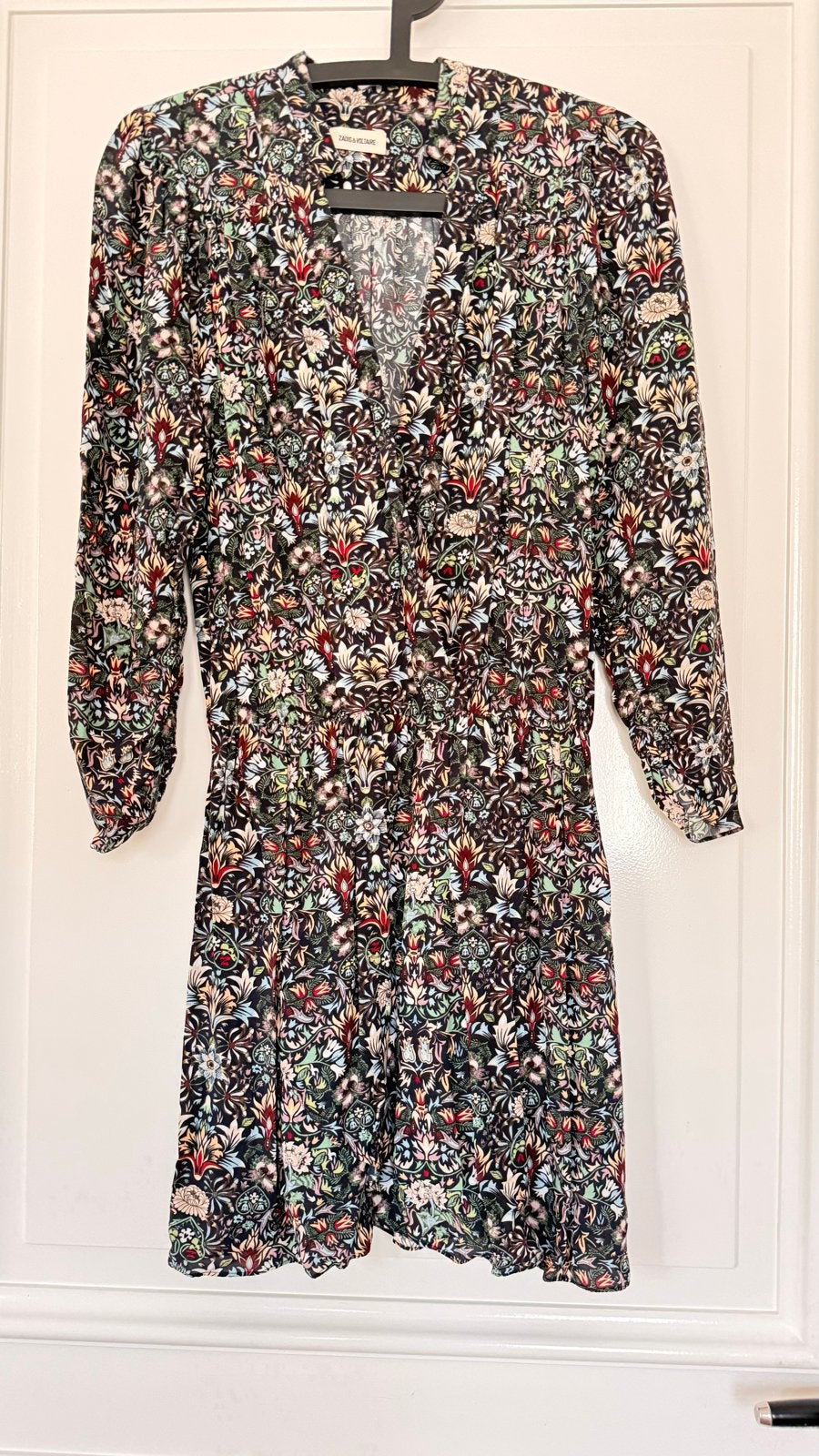 Zadig & Voltaire jurk met bloemen print, Maat 38/40 (M), Meerkleurig, Ophalen of Verzenden, Zo goed als nieuw