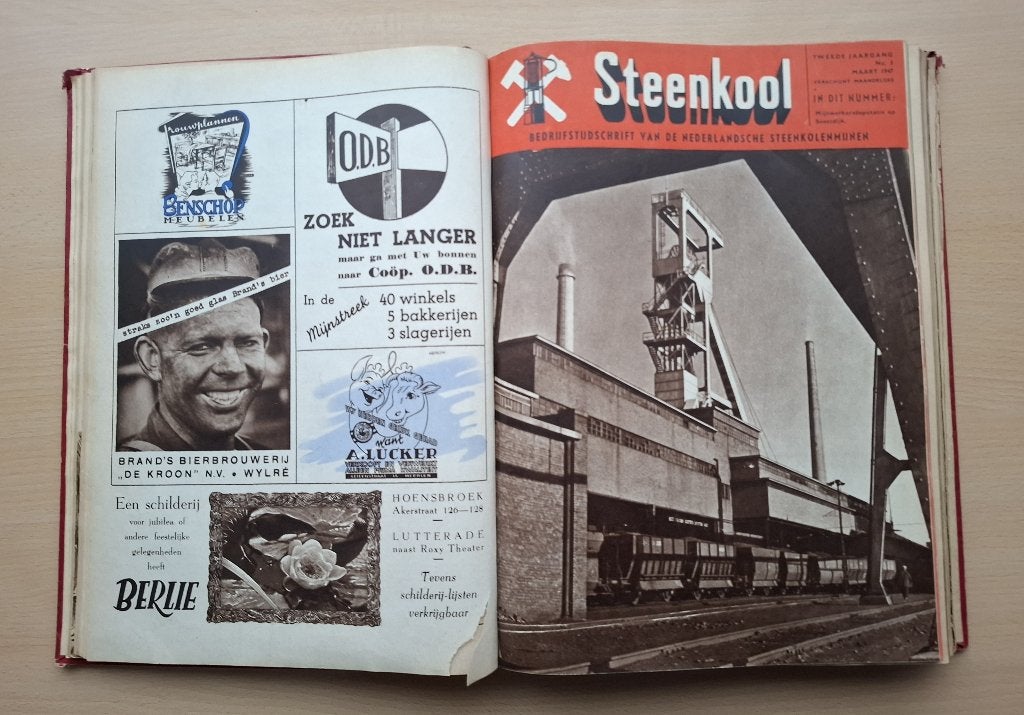jaargang maandblad Steenkool uit 1947 ingebonden, Verzenden, 20e eeuw of later, Gelezen
