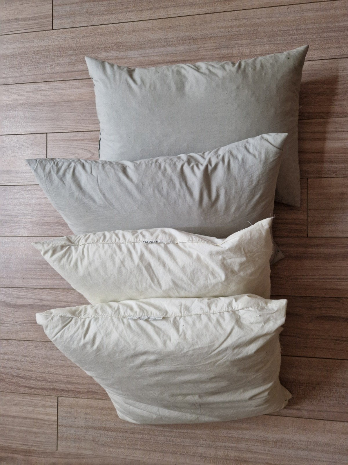 4 couch Ikea feather cushions (fjädrar), Ophalen of Verzenden, Zo goed als nieuw, Wit
