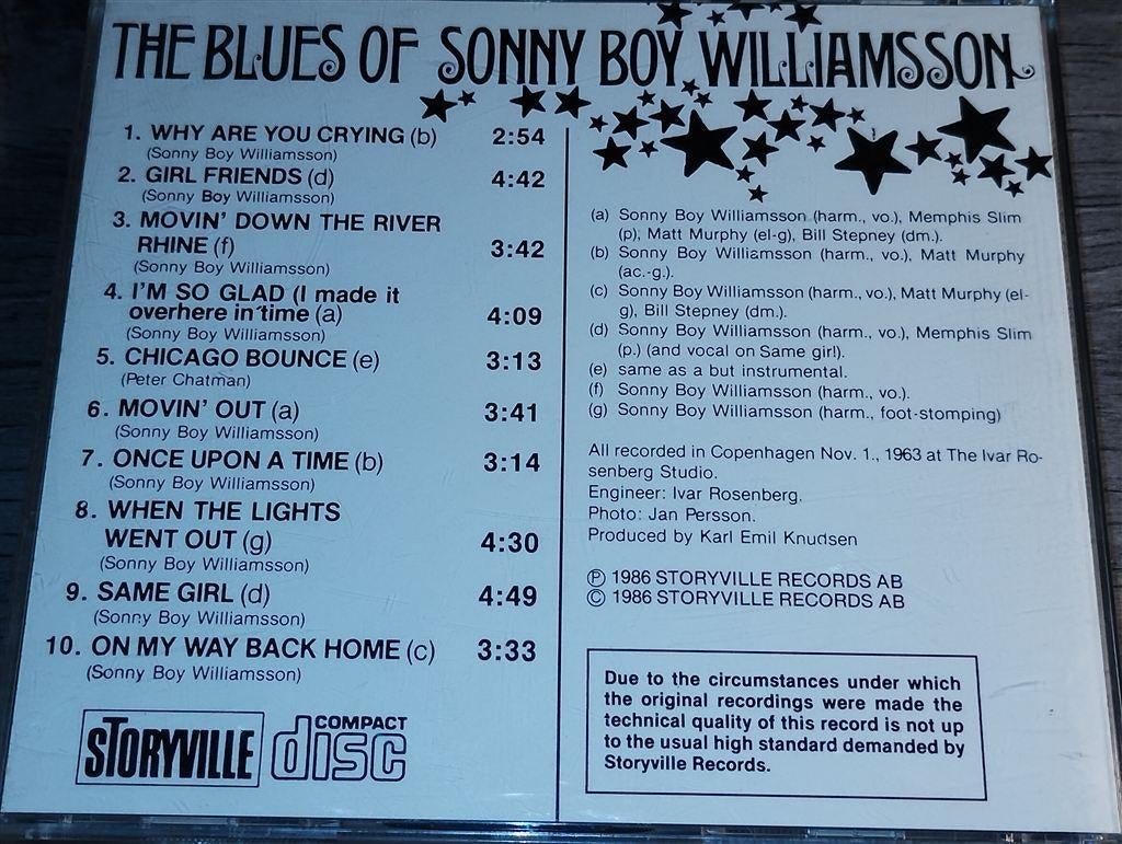 Sonny Boy Williamson ‎– The Blues Of Sonny Boy Williamsson, Ophalen of Verzenden, 1960 tot 1980, Zo goed als nieuw, Jazz