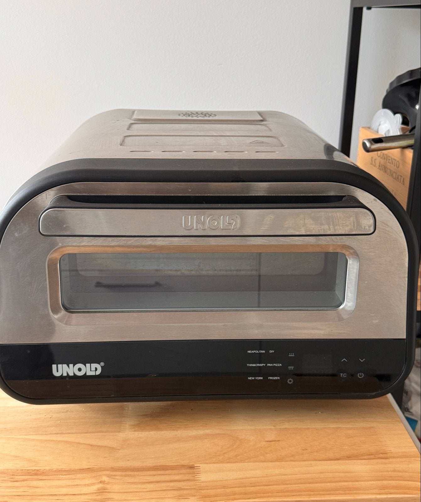 Unold Pizza Oven 400 graden met pizzaschep, Ophalen, Minder dan 45 cm, Pizzaoven, Vrijstaand