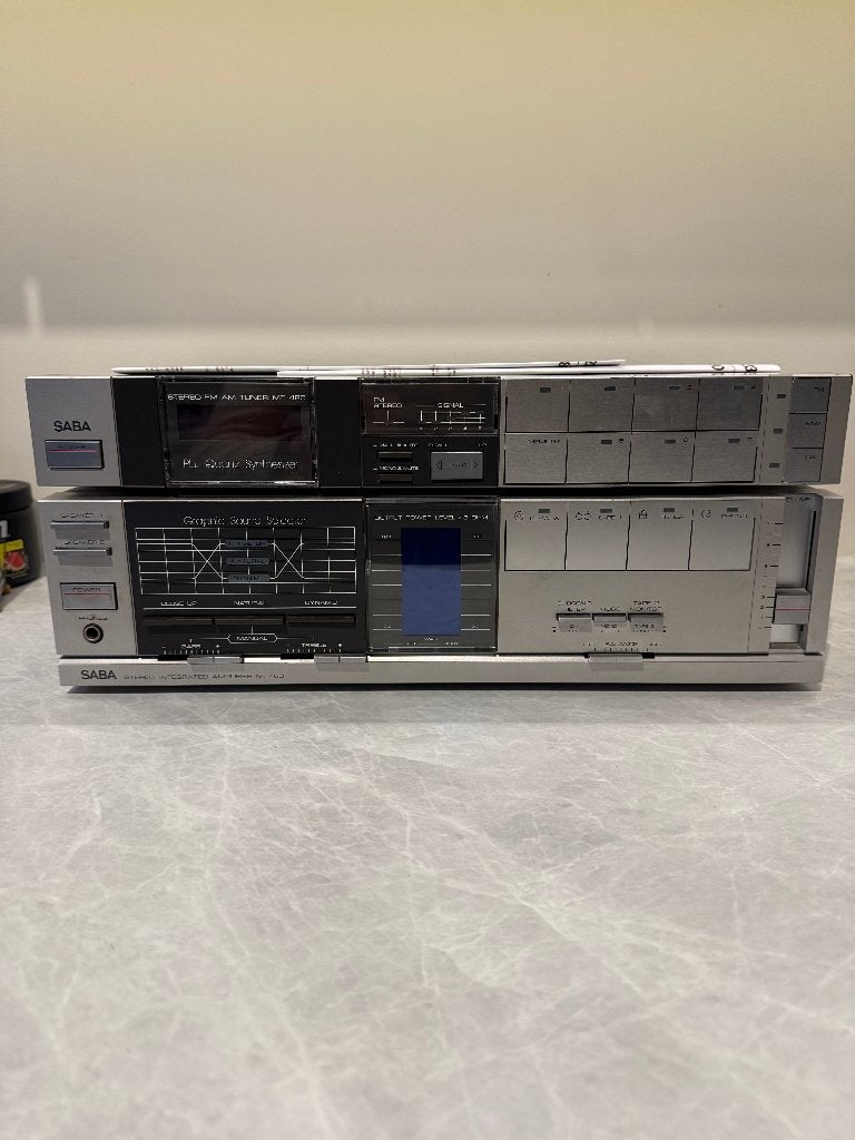 SABA HiFi Set: MI 480 Versterker + MT 480 Tuner - Zilver, Ophalen of Verzenden, Gebruikt, Overige merken