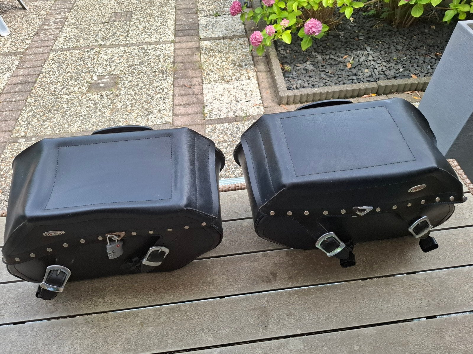 Klicbag leren zadeltassen met beugels voor yamaha xvz1300, Ophalen of Verzenden, Gebruikt