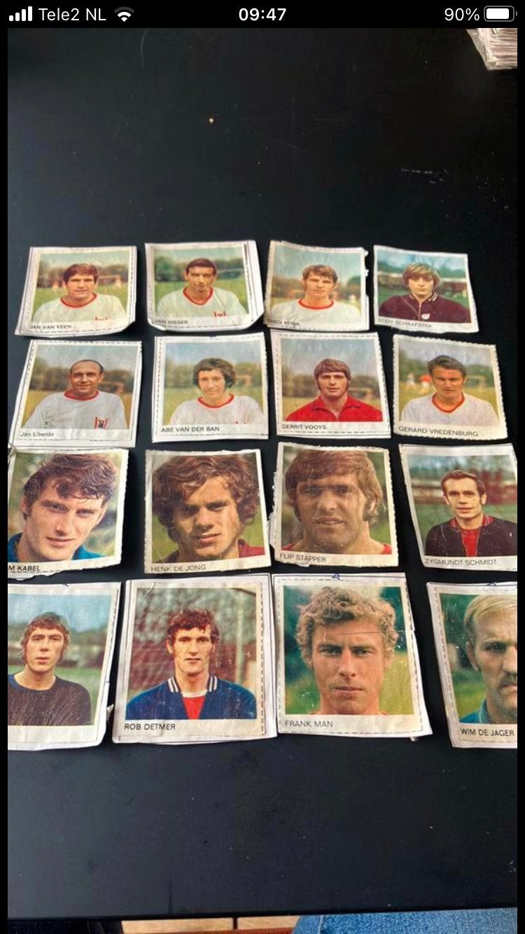 Az67 1-0 panini 1970-1971, Ophalen of Verzenden, Gebruikt, AZ, Poster, Plaatje of Sticker