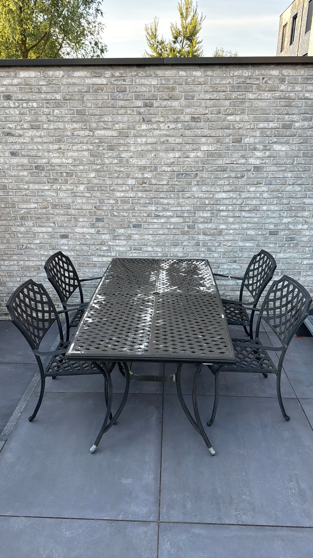 Hartman tuin set, Tuin en Terras, Tuinsets en Loungesets, Gebruikt, Eettafel, 6 zitplaatsen, Aluminium