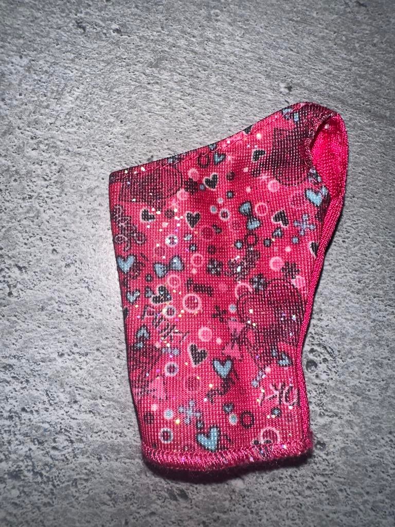 764 Vintage Barbie kledingstuk - roze met hartjes, Ophalen of Verzenden, Zo goed als nieuw