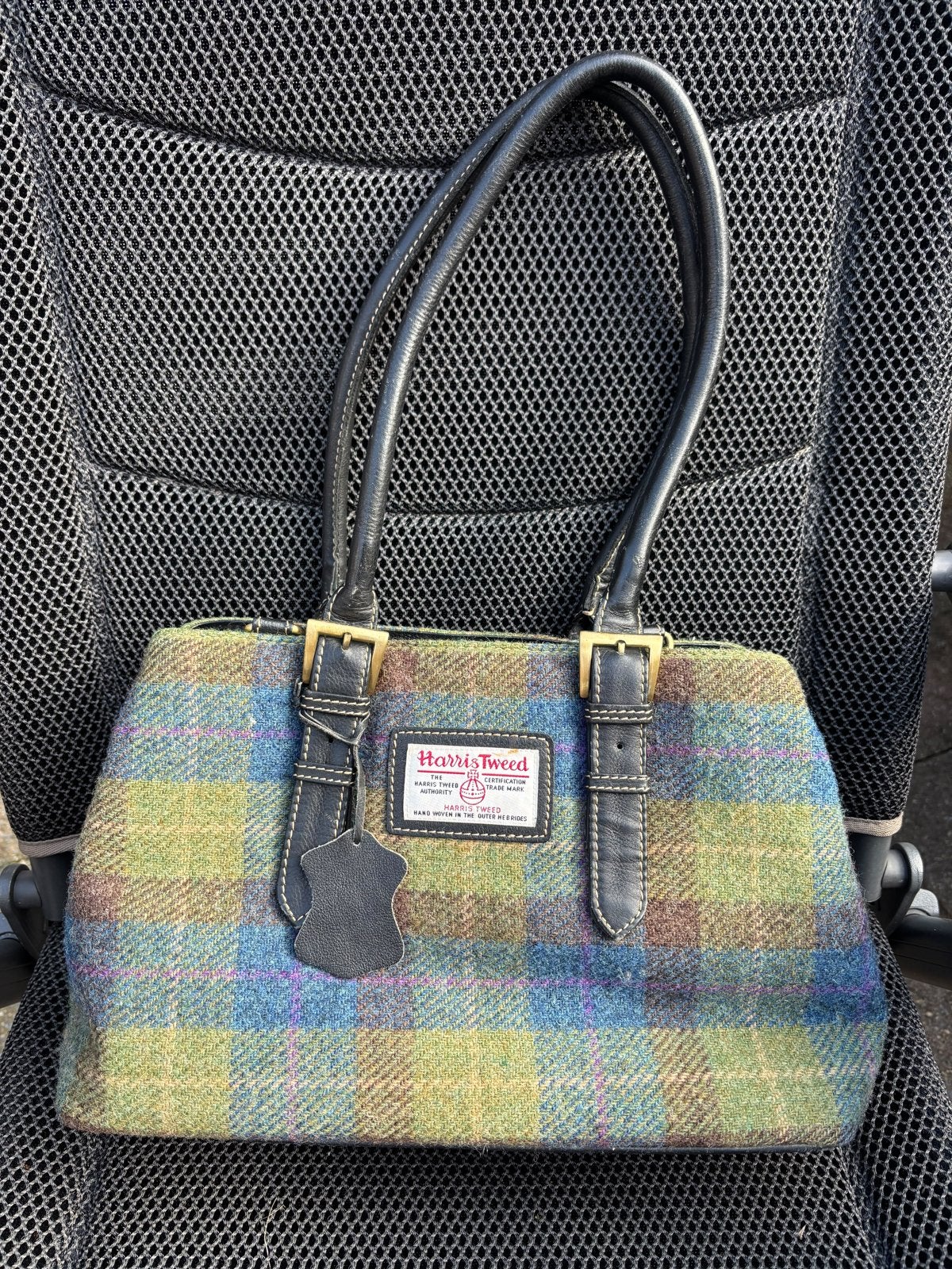 Harris Tweed Handtas - Gebruikt, Sieraden, Tassen en Uiterlijk, Ophalen of Verzenden, Gebruikt, Groen, Handtas