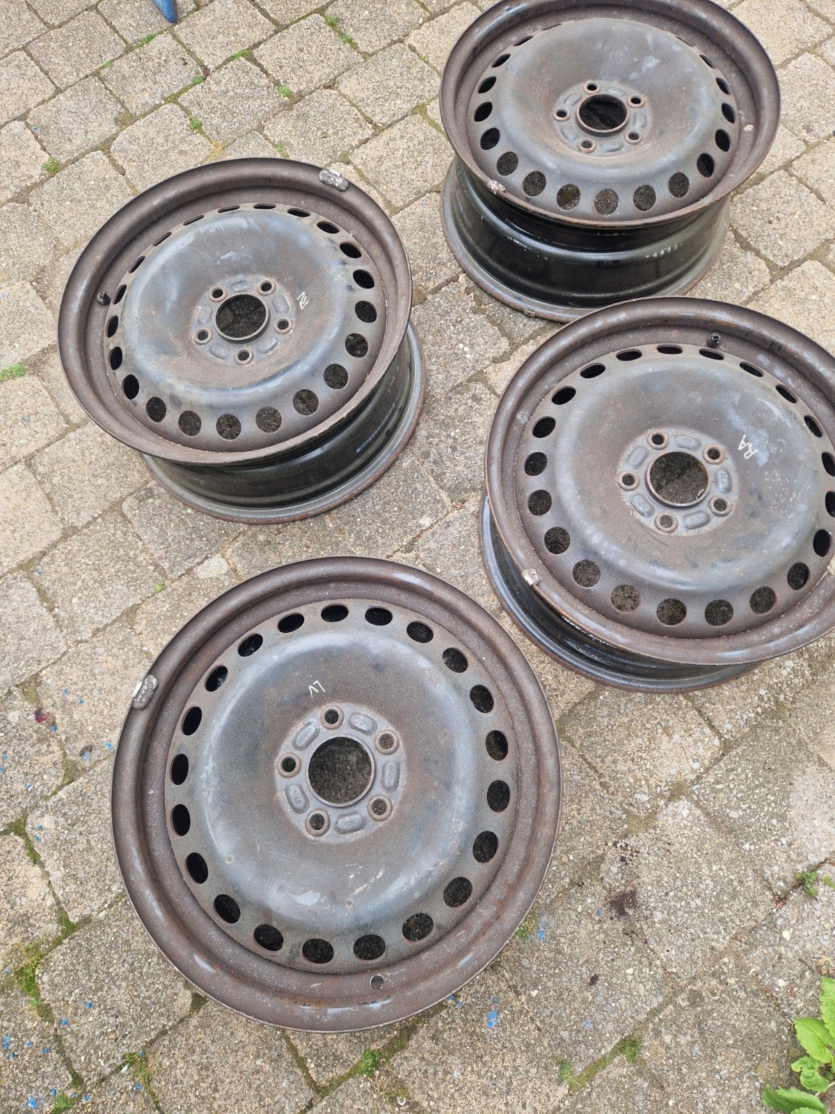 Set van 4 Ford /Volvo V70 classic stalen velgen 6.5Jx16 ET50, Auto-onderdelen, Banden en Velgen, Ophalen, Gebruikt, Velg(en), 16 inch