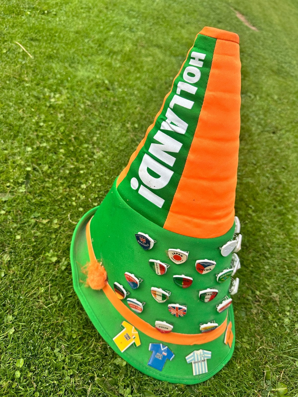 Oranje Holland Hoed WK Voetbal Heineken, Ophalen of Verzenden, Zo goed als nieuw, Hoed of Pruik, Oranje of Koningsdag