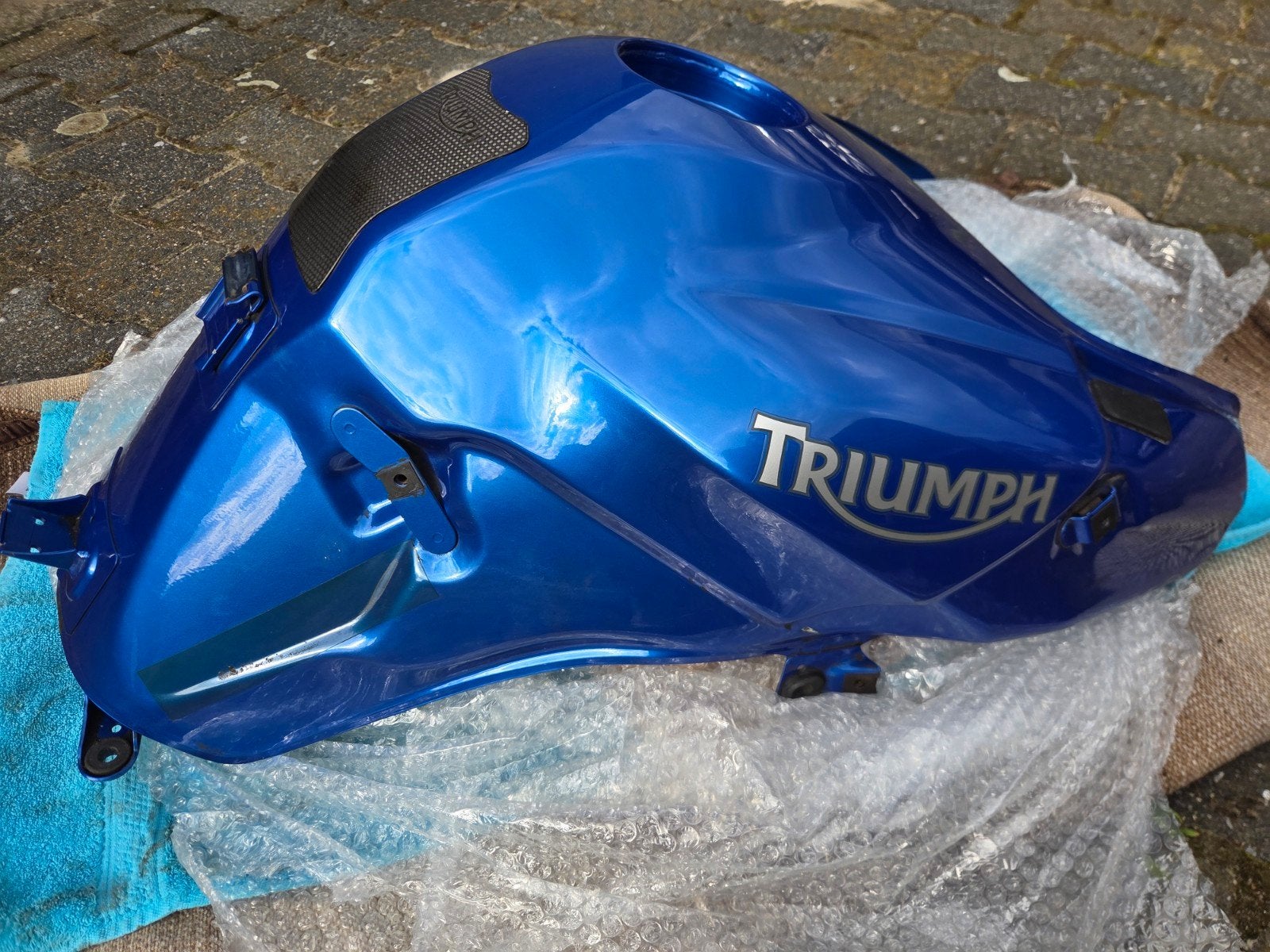 Tank / benzinetank Triumph Tiger 1050 - blauw - bj.2007-2012, Ophalen of Verzenden, Gebruikt