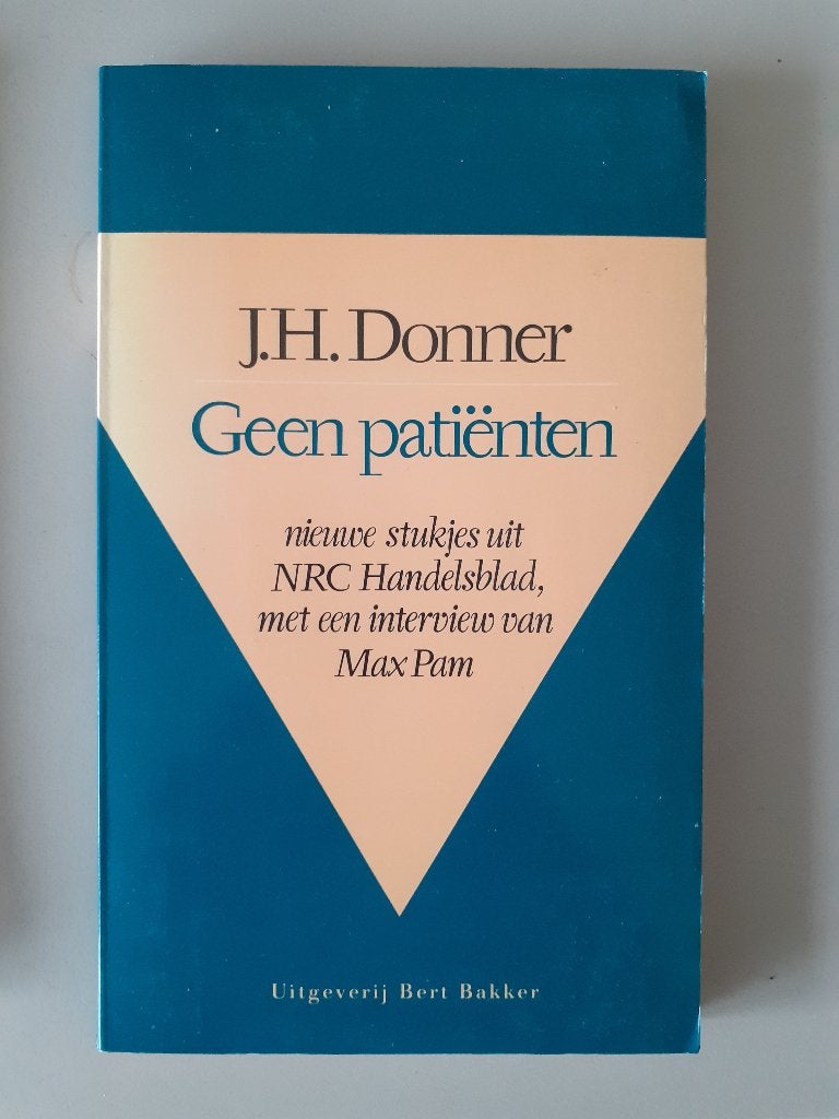 J.H. Donner - Geen patiënten, Ophalen of Verzenden, Zo goed als nieuw, J.H. Donner, Nederland