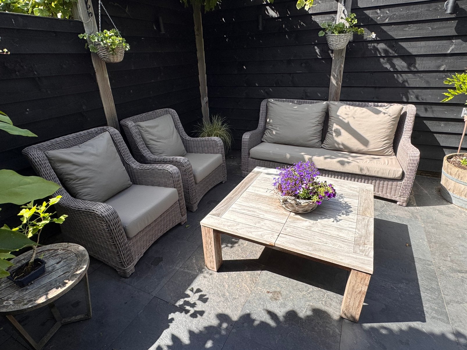 Borek Savannah Loungeset, Tuin en Terras, Tuinsets en Loungesets, Ophalen, Zo goed als nieuw, Wicker, Bank