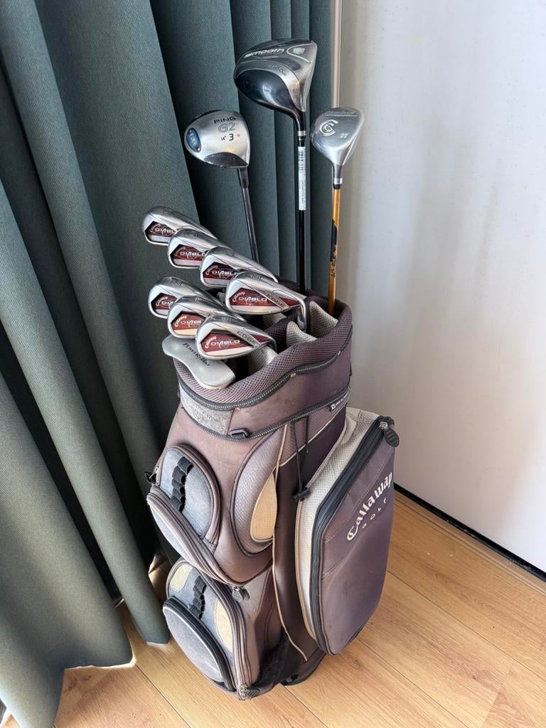 Complete Golfset Callaway Diablo ijzers +woods,driver& putte, Ophalen of Verzenden, Zo goed als nieuw, Set, Callaway