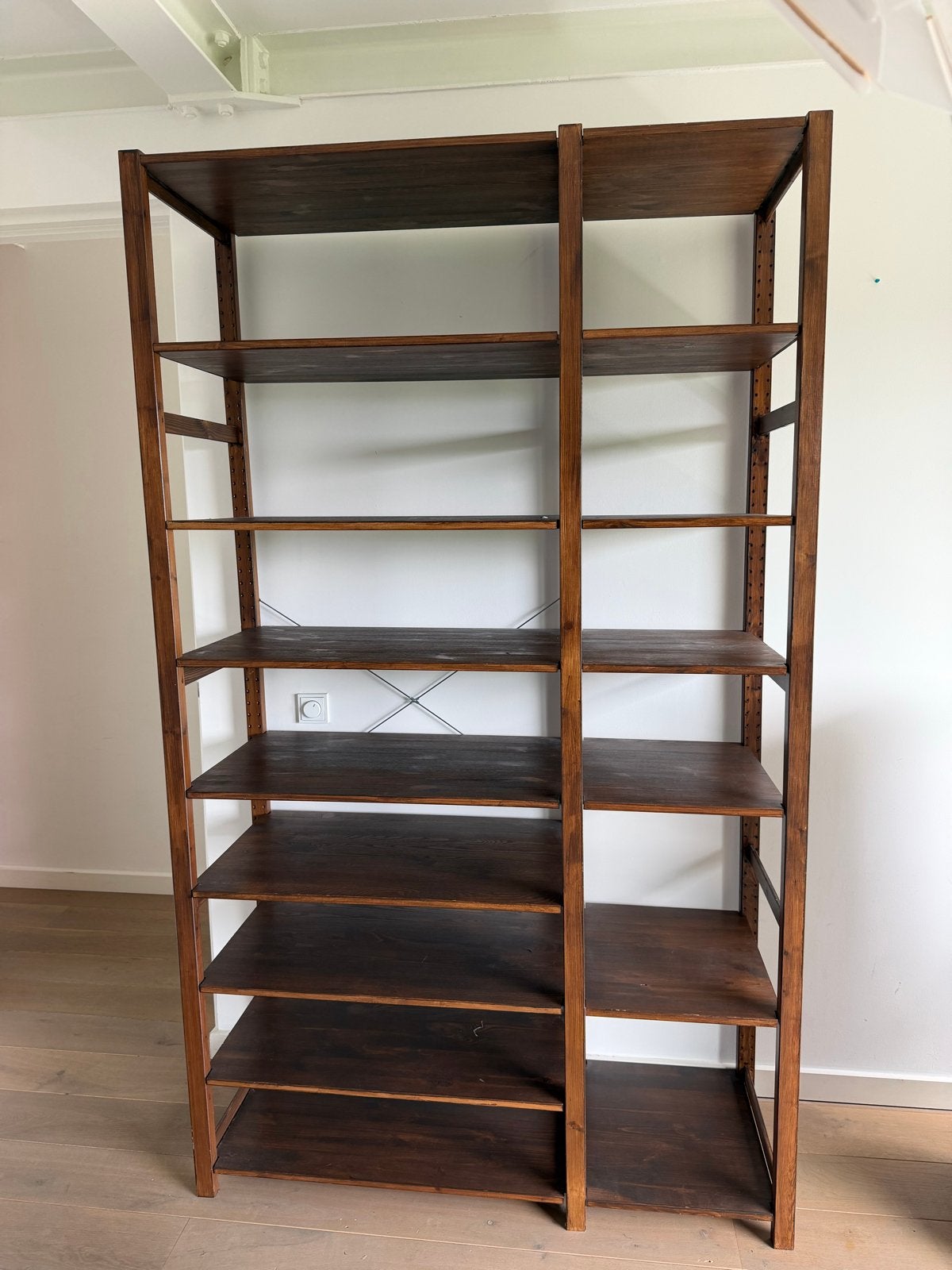 IKEA IVAR Kast/Boekenkast - Notenkleur - 48+85x226x50 cm, Ophalen, Met plank(en), Gebruikt, 100 tot 150 cm