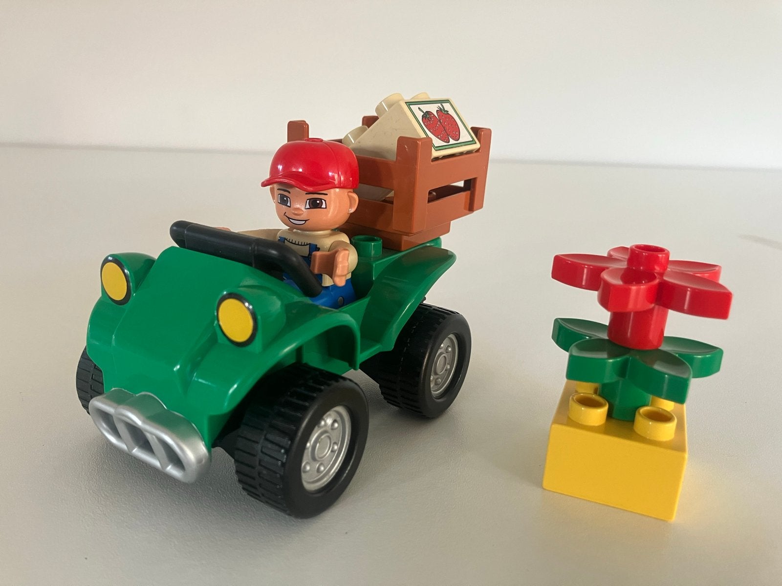 Lego Duplo 5645 Quad met boer en bloem, Inclusief minifiguren, Gebruikt, Overige thema's, Ophalen of Verzenden