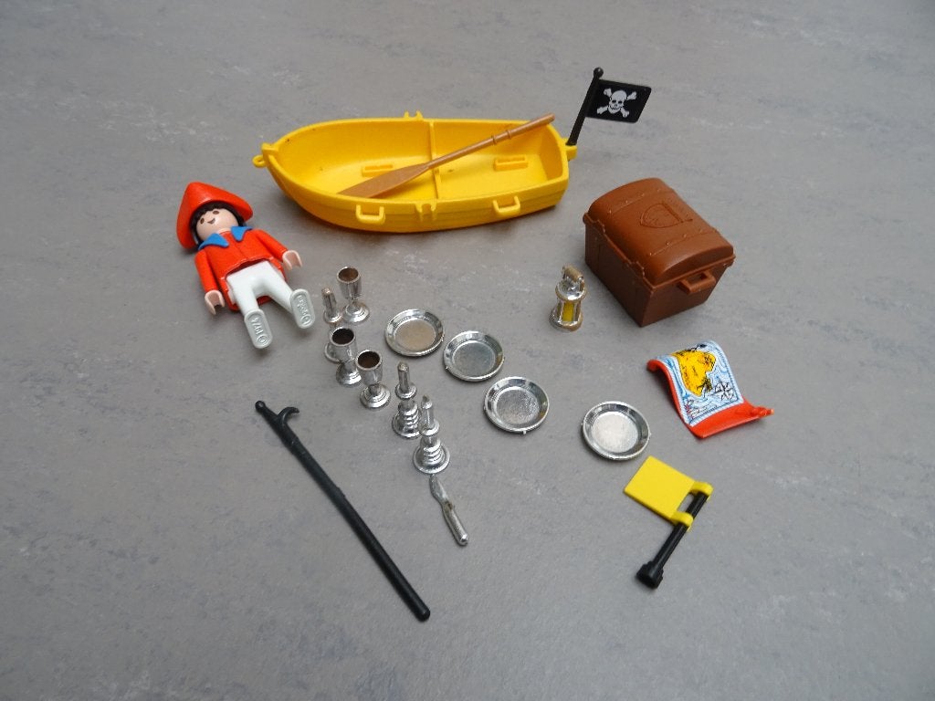 PIRATEN ROEIBOOT set 3570., Pirates, Gebruikt, Losse onderdelen, Ophalen of Verzenden