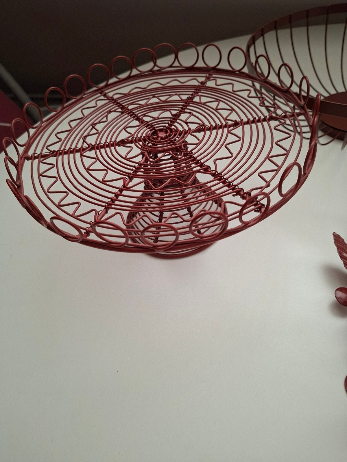 IKEA Donker Metaaldraad Etagere, Krans en Fruitschaal, Gebruikt, Ophalen of Verzenden, Metaal, Bruin