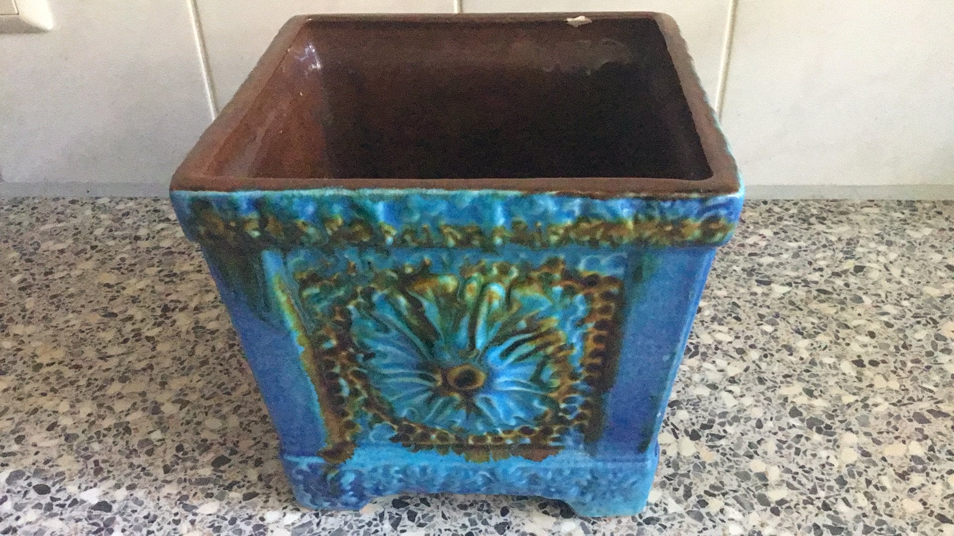 Vintage carstens bloempot 7151-16, Ophalen, Gebruikt, Vierkant, Binnen