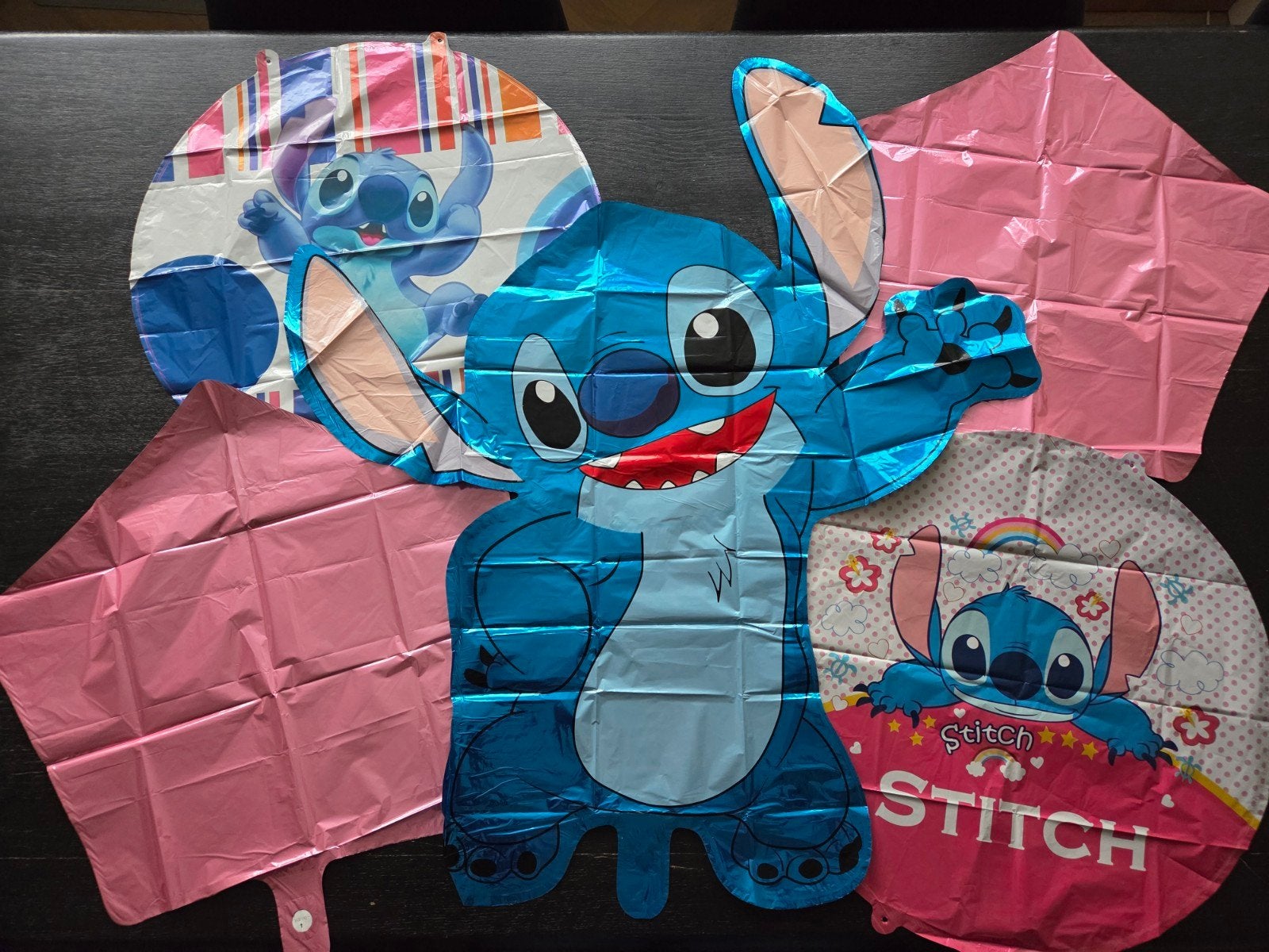 Lilo & Stitch * set van 5 folie ballonnen  * roze, Hobby en Vrije tijd, Feestartikelen, Ophalen of Verzenden, Nieuw, Versiering
