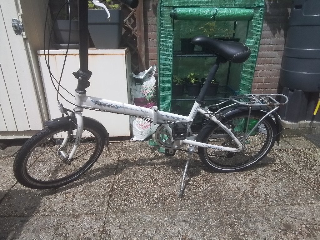 Vouwfiets    alloy folding bike, Fietsen en Brommers, 20 inch of meer, Gebruikt, Velgrem, Versnellingen
