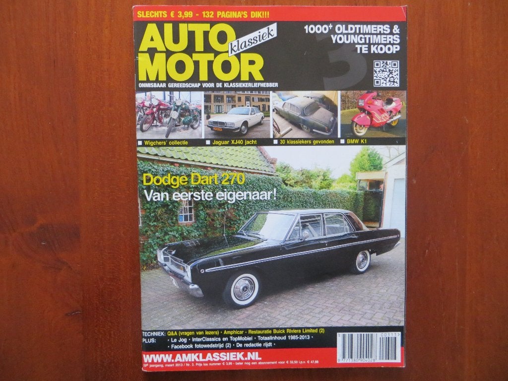 Auto Motor Klassiek 3 2013 Amphicar, XJ40, Dodge Dart BMW K1, Ophalen of Verzenden, Nieuw, BMW