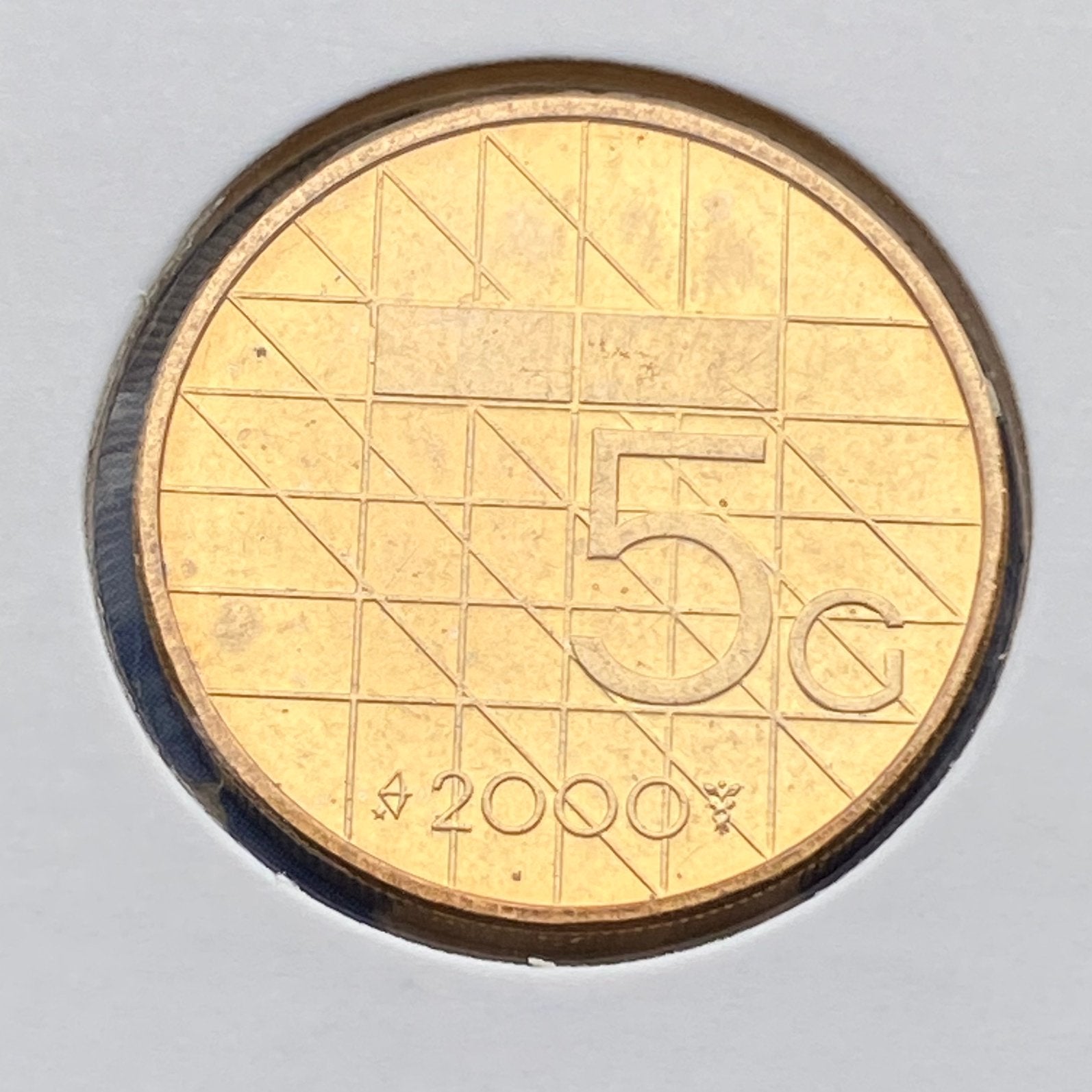 5 Gulden uit de eeuwwisseling 2000 van Beatrix, Postzegels en Munten, Munten | Nederland, Verzenden, Koningin Beatrix, 5 gulden