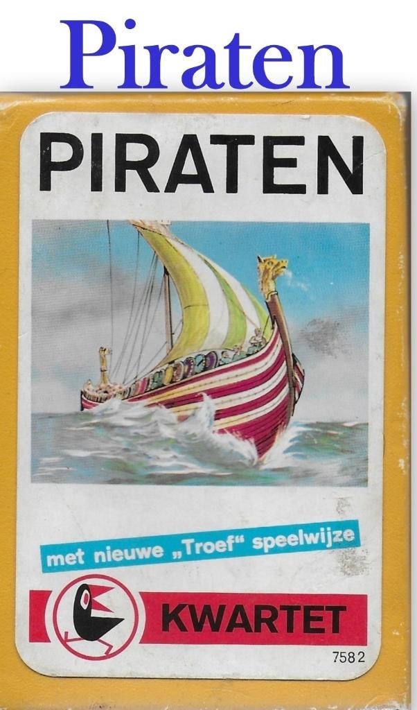 kw-30 Piraten kwartetspel uitgegeven door Raaf, Verzamelen, Speelkaarten, Jokers en Kwartetten, Ophalen of Verzenden, Zo goed als nieuw