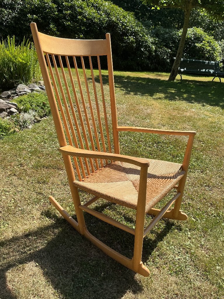 Schommelstoel J 16 Hans Wegner Deens Design, Huis en Inrichting, Stoelen, Ophalen, Gebruikt, Overige kleuren, Deens Design Vintage