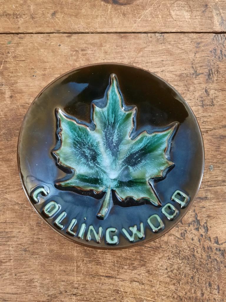 Vintage Collingwood Ahornblad Keramische Onderzetter/Schotel, Ophalen of Verzenden