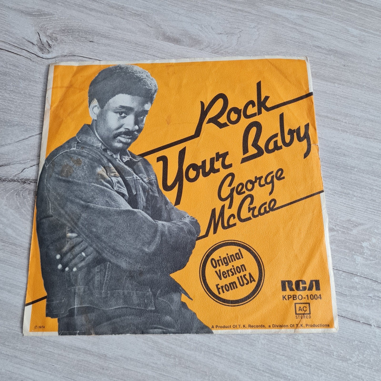 George McCrae - Rock Your Baby (Vinyl Single 1974), Gebruikt, Fotohoes, 7 inch, Ophalen of Verzenden