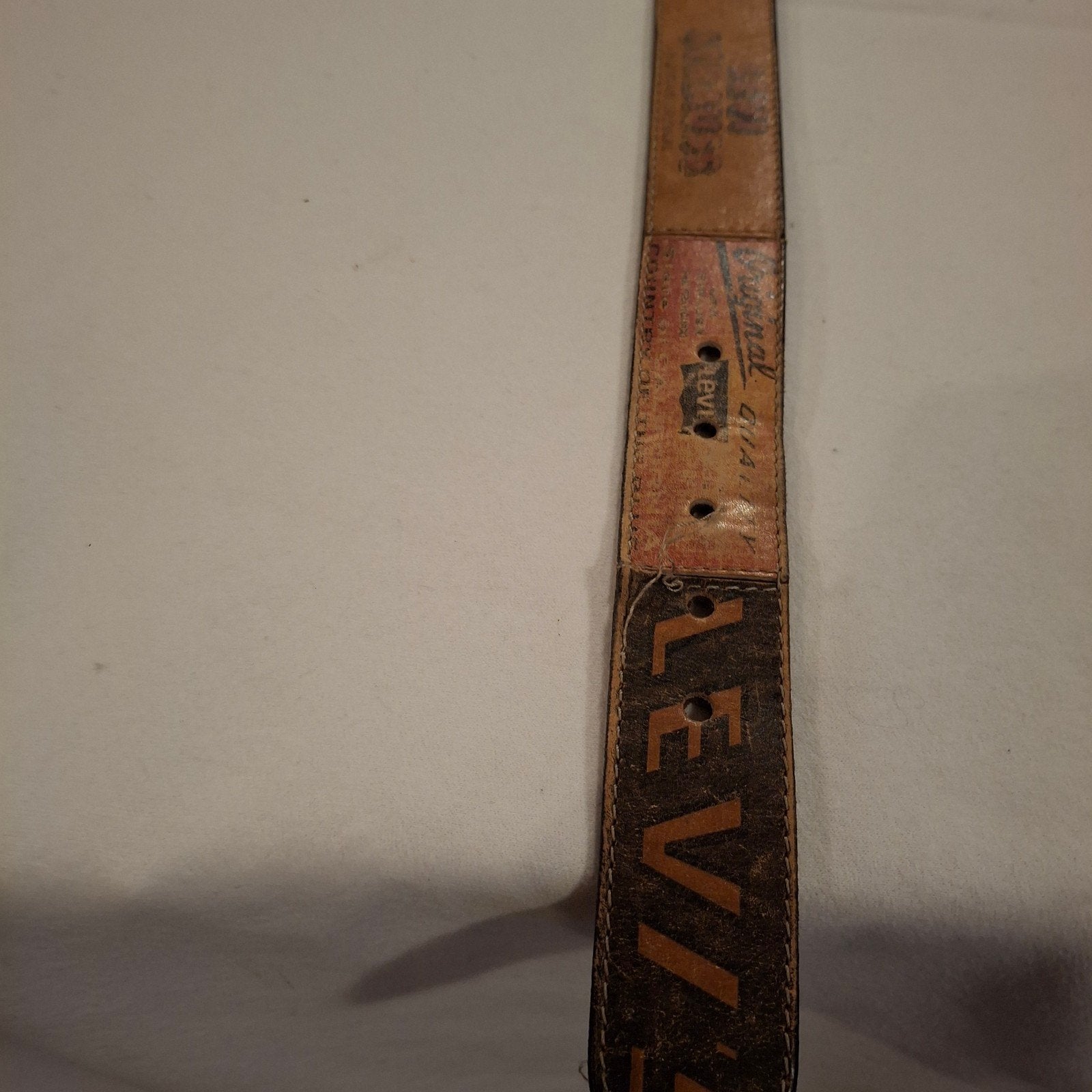 Vintage Levi's Leren Riem 90cm met Gesp, Kleding | Heren, Riemen en Ceinturen, Bruin, Echt leder, Minder dan 95 cm, Ophalen of Verzenden