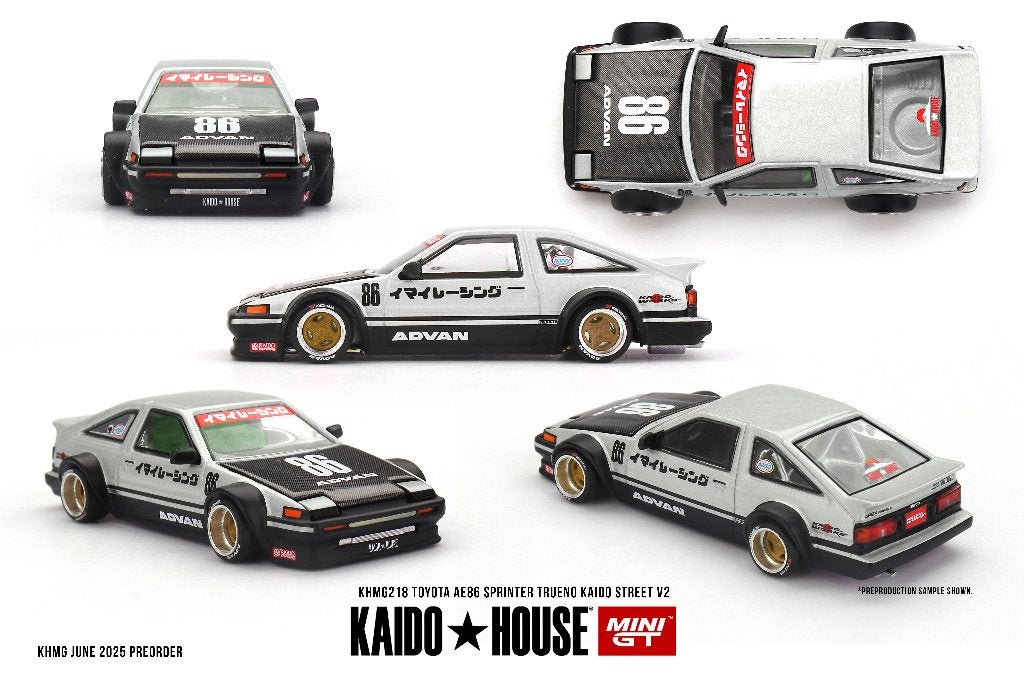 Mini GT Kaido House Toyota AE86 Sprinter Trueno Kaido Street, Www.rubensmodelautos.nl, Auto, Nieuw, Ophalen of Verzenden