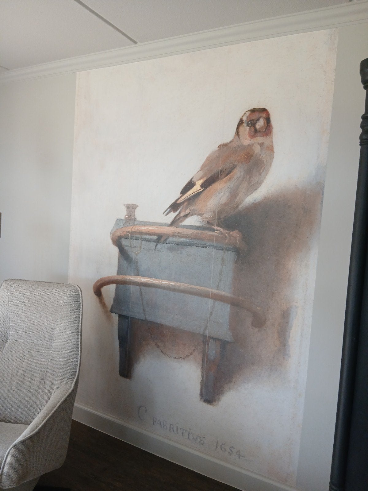 Muursticker/Zelfklevend Behang 'Het Puttertje' (Wallgroup), Huis en Inrichting, Stoffering | Behang, Grijs, Ophalen of Verzenden