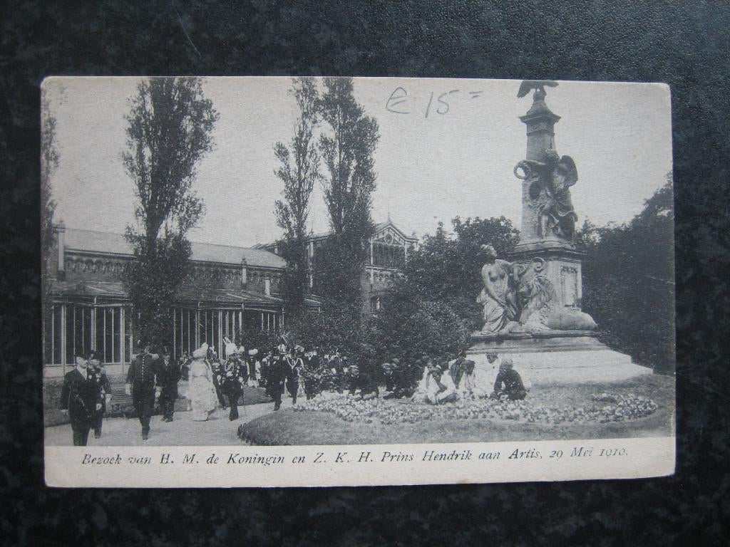 AMSTERDAM Artis Bezoek Koningin Wilhelmina en Hendrik 1910, Ophalen of Verzenden, Voor 1920, Noord-Holland