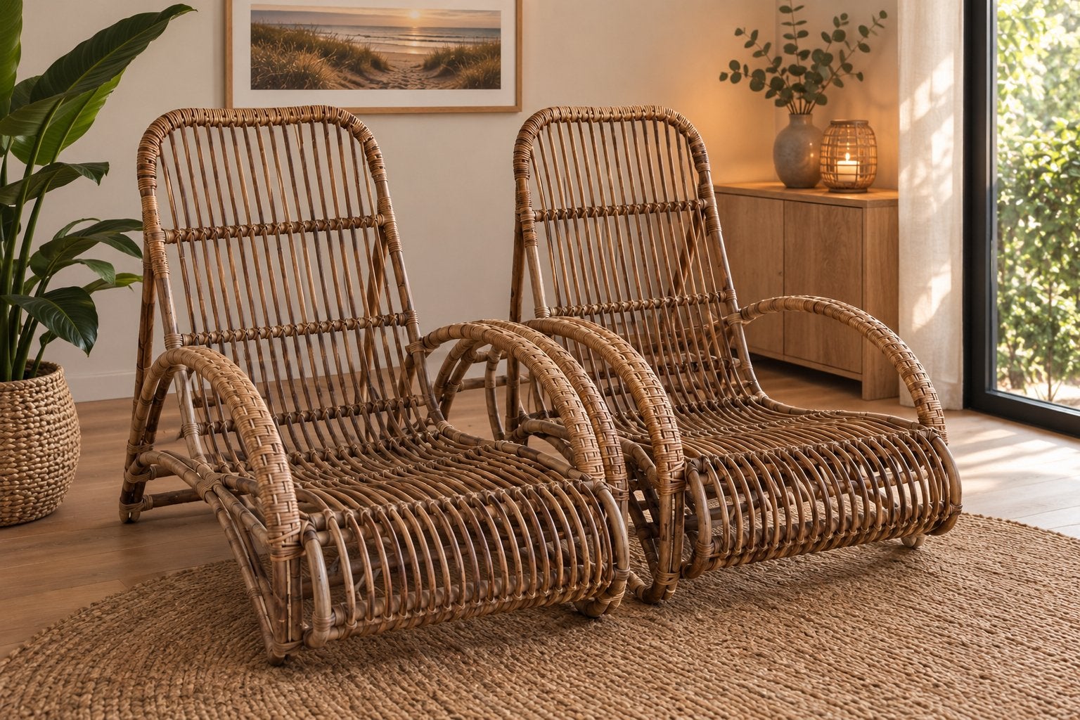 2 Rotan stoelen