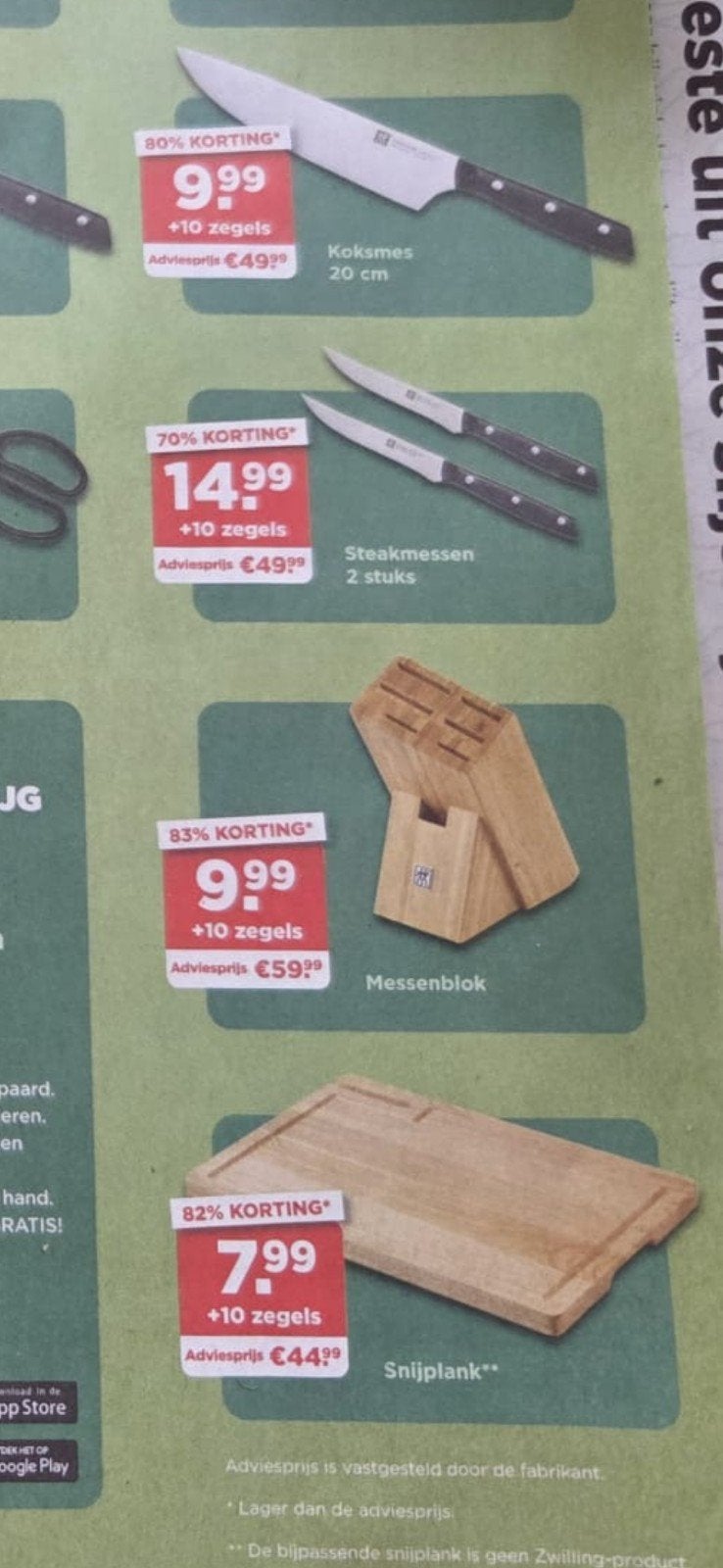 Gezocht; messenblok Zwilling van de spaaractie Plus, Overige typen, Ophalen of Verzenden, Nieuw, Overige merken