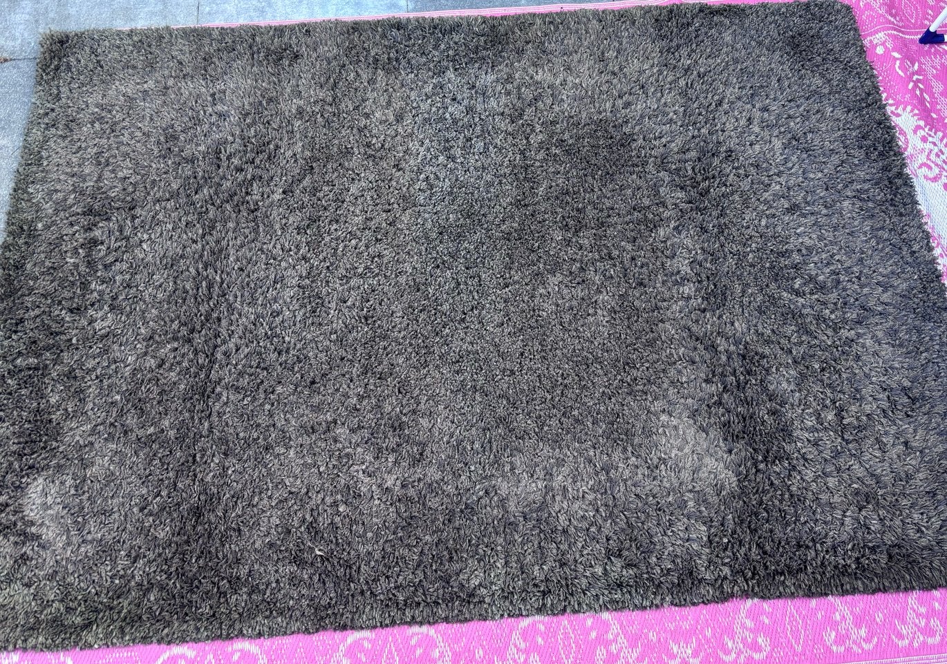 Hoogpolig bruin vloerkleed - 160x230 cm €5,00, Ophalen, Gebruikt, Bruin, 200 cm of meer