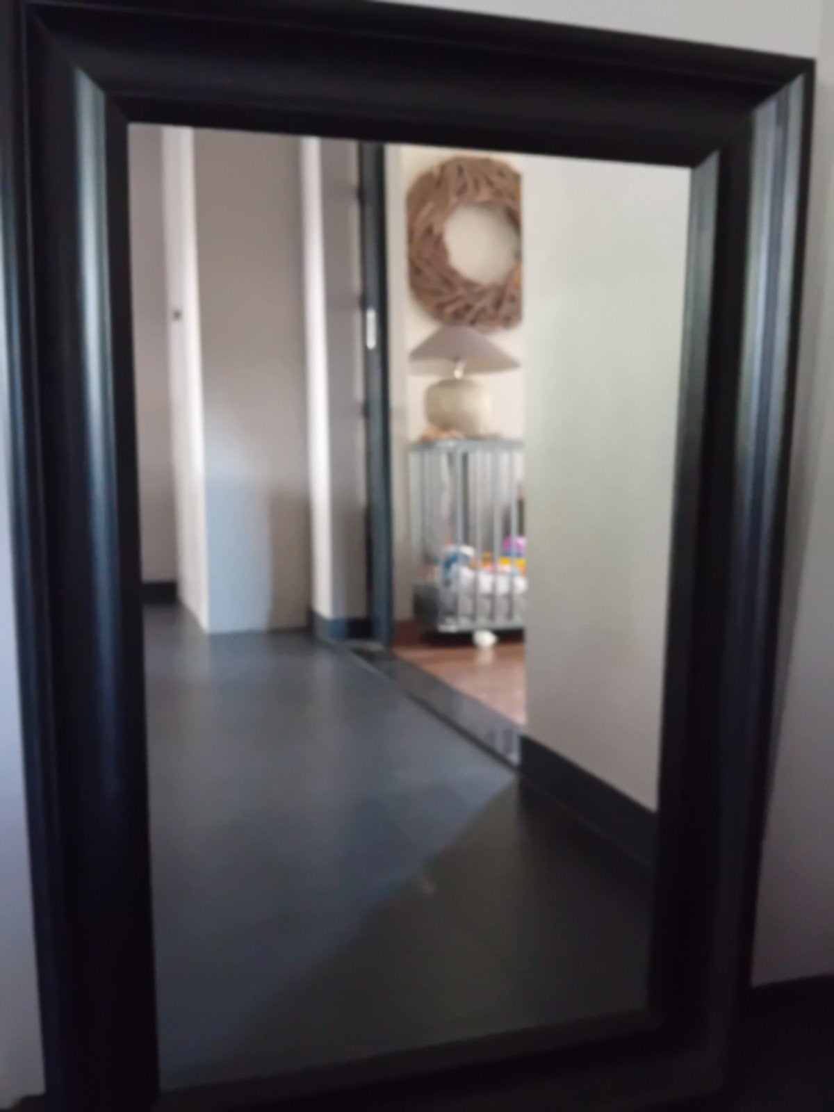Ikea HEMNES spiegel donkerbruin 60x90 cm, Ophalen, Zo goed als nieuw, Minder dan 100 cm, Rechthoekig