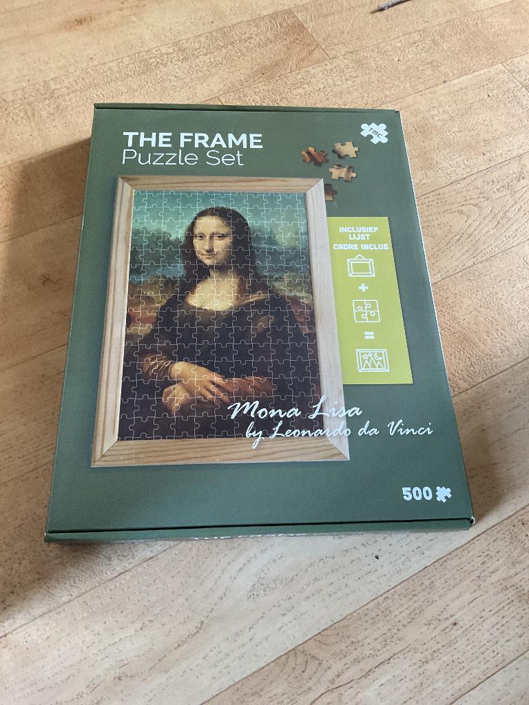 Puzzel Mona Lisa met lijst, Ophalen, 500 t/m 1500 stukjes, Nieuw, Legpuzzel