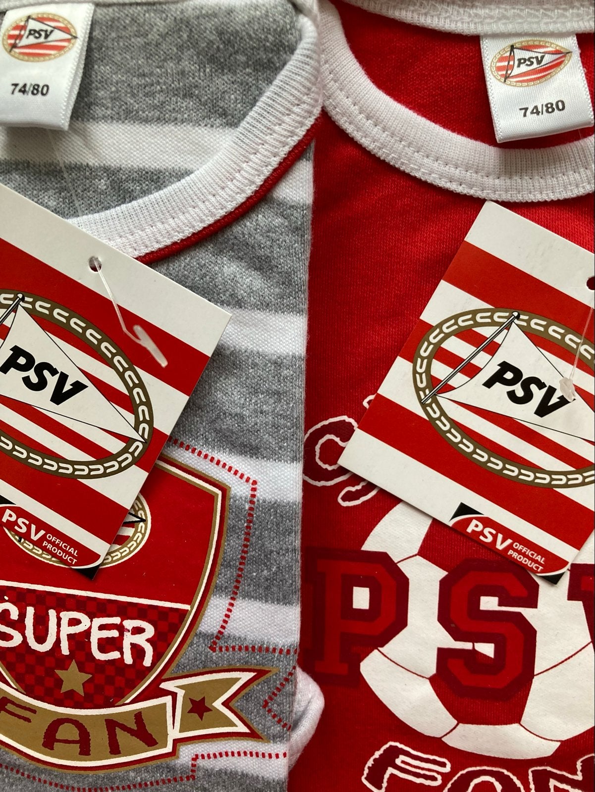 PSV Baby Rompers - Set van 2 (Maat 74/80), Ophalen of Verzenden, Nieuw, PSV