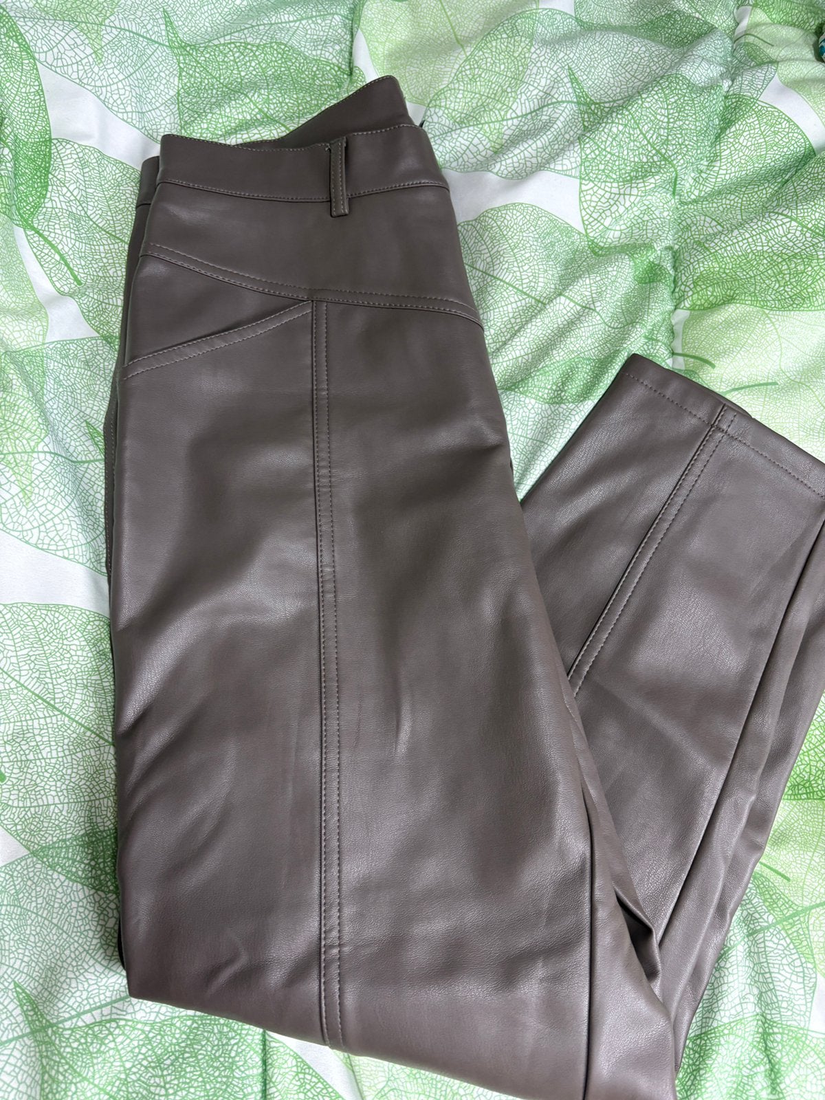 Dames leren broek eksept l, Ophalen of Verzenden, Zo goed als nieuw, Zwart, Lang