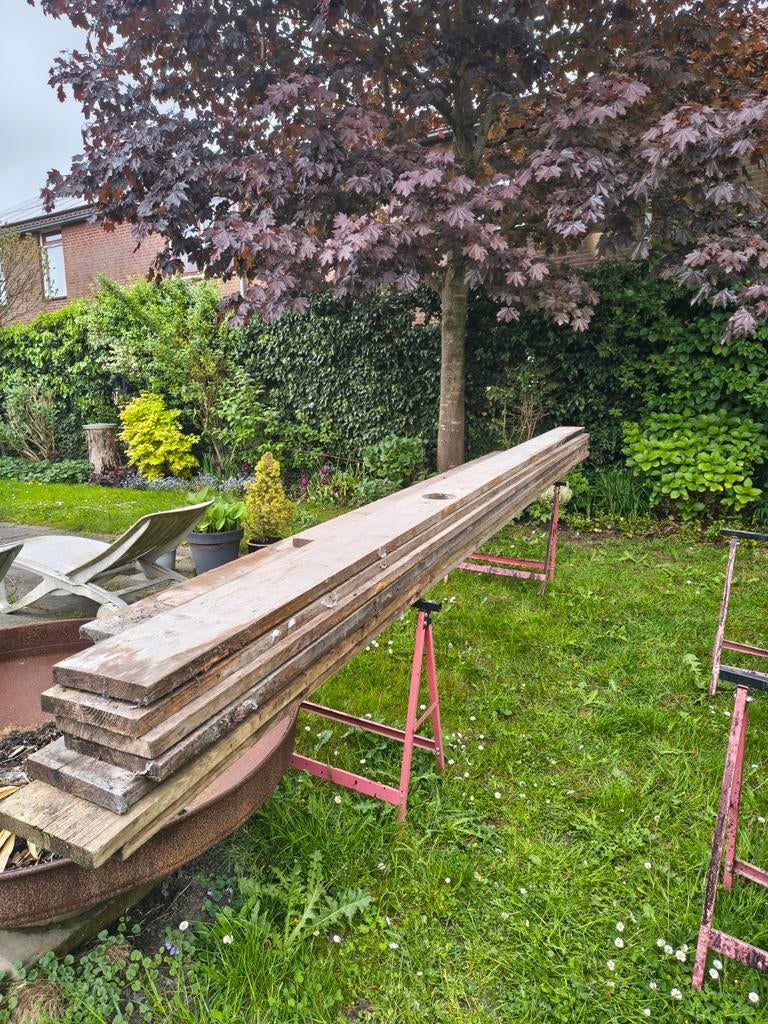 Steigerplanken - Ideaal voor diverse projecten, Doe-het-zelf en Verbouw, Hout en Planken, Ophalen, Gebruikt, 25 tot 50 mm, 200 tot 250 cm