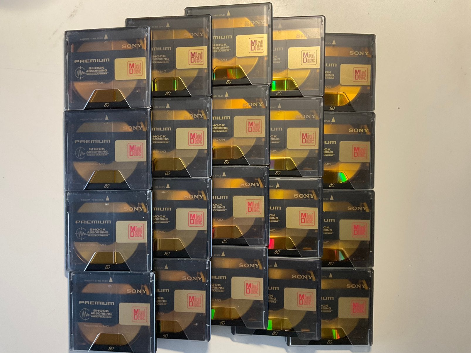 Minidisc’s. SONY PREMIUM GOLD 20x als nieuw 80 minuten, Ophalen of Verzenden, Walkman