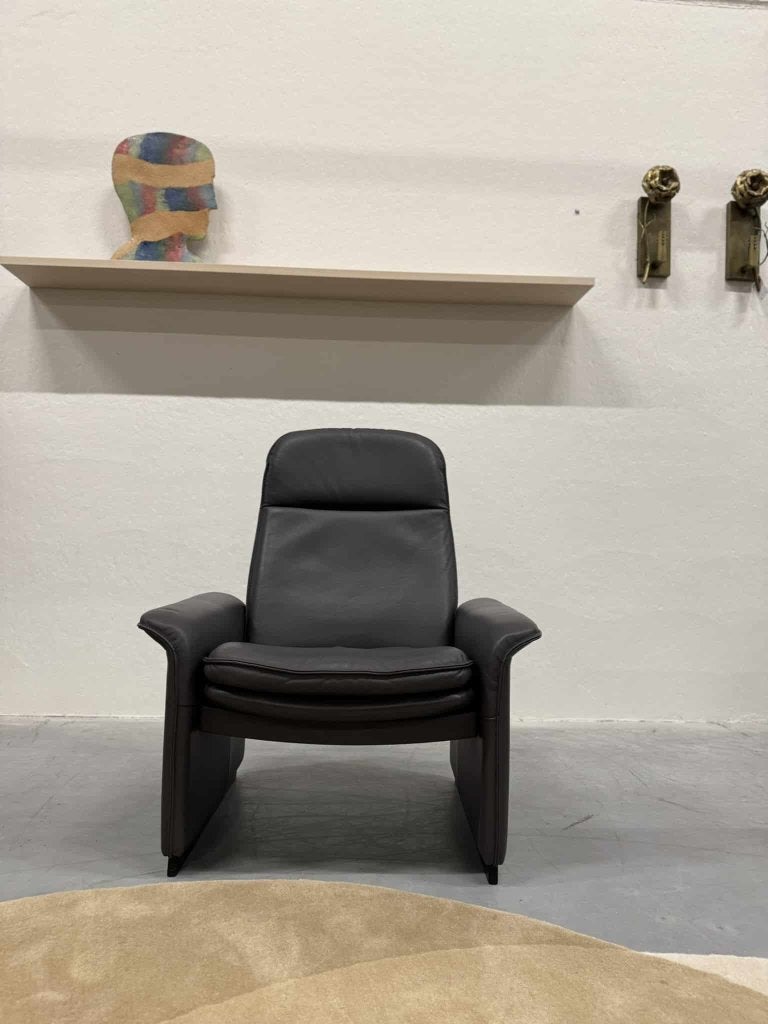 Als nieuw De Sede 50 Fauteuil grijs Living leer Design stoel, De Sede, Ophalen of Verzenden, Zo goed als nieuw, 75 tot 100 cm